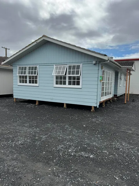 Light blue relocatable home